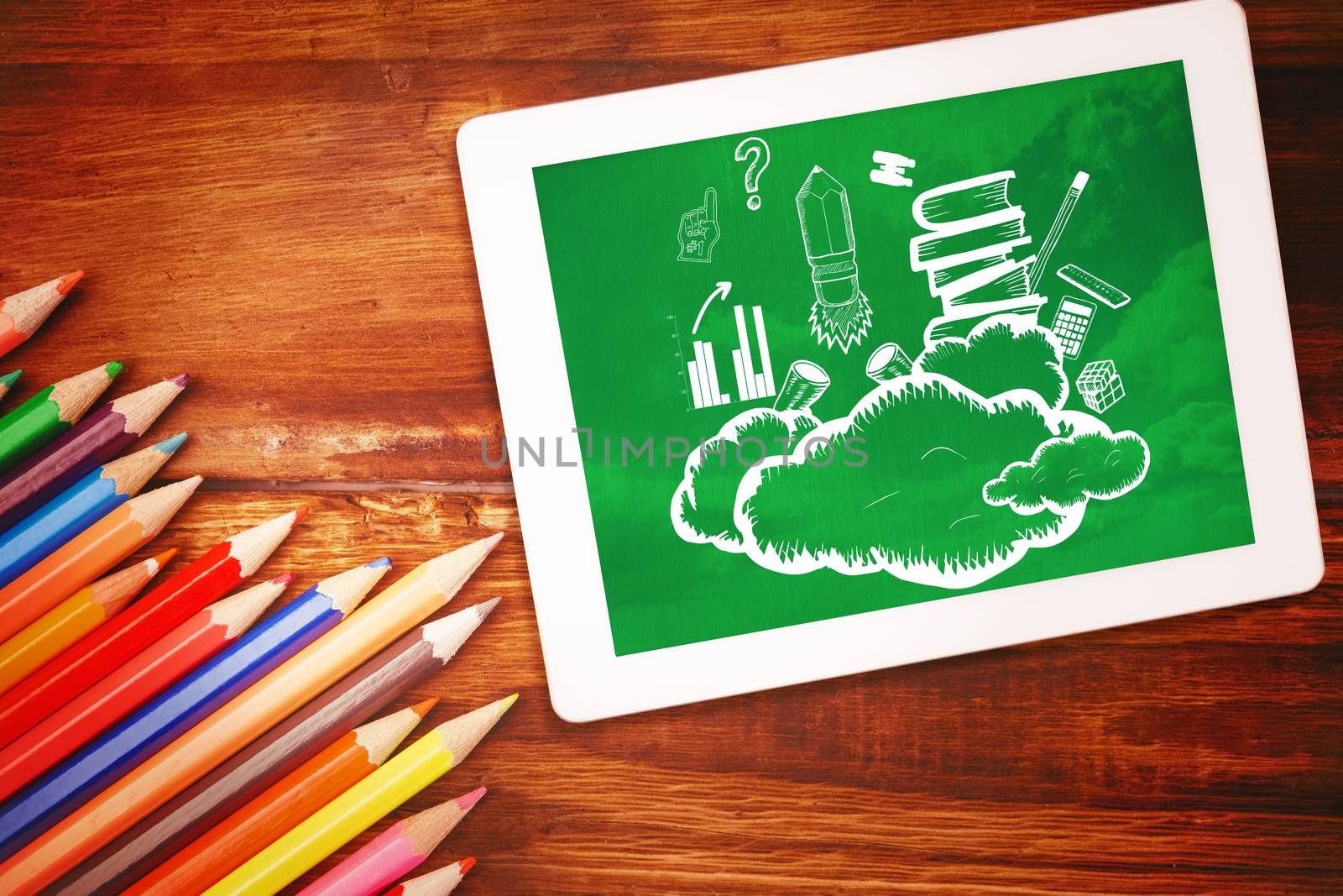 Composite image of education doodle by Wavebreakmedia