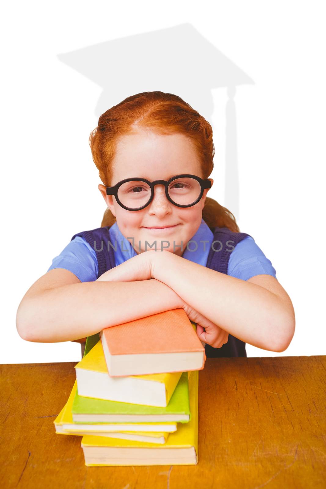 Composite image of cute pupil at desk by Wavebreakmedia