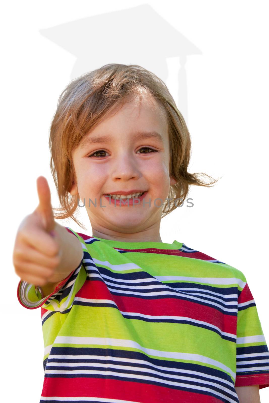 Composite image of happy little boy in the park by Wavebreakmedia