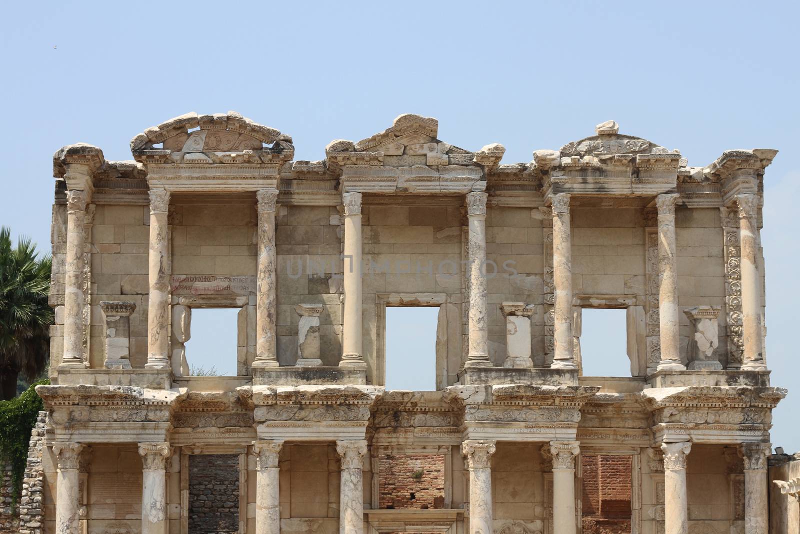 Library Of Celsus at Ephesus in turkey historical place background