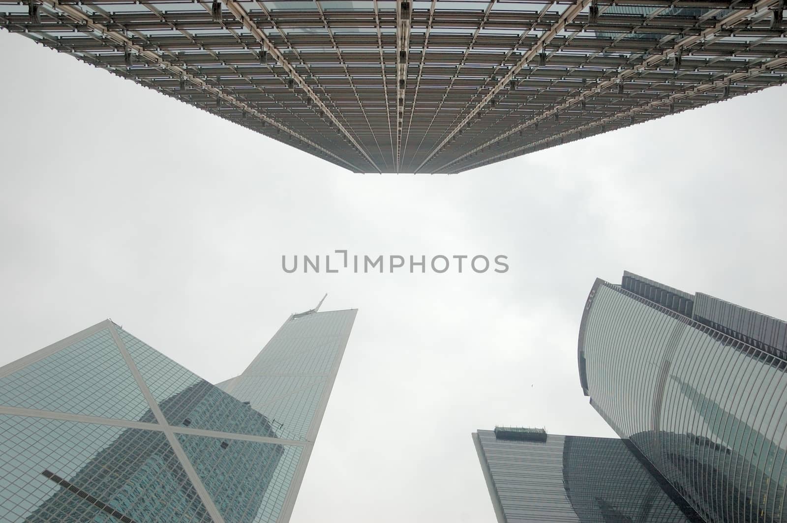 Hong Kong skyscrapers by bartekchiny