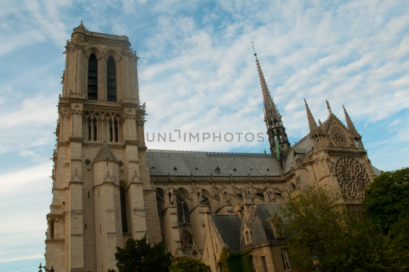 Notre-Dame in Alencon, France - beautiful gothic style architecture of France .