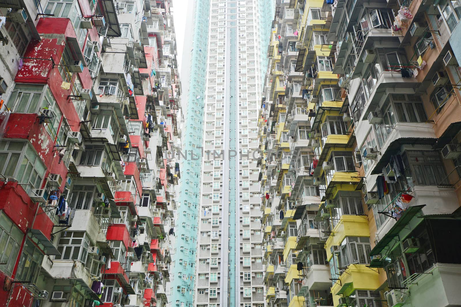 tall and dense apartment tower in Hong Kong
