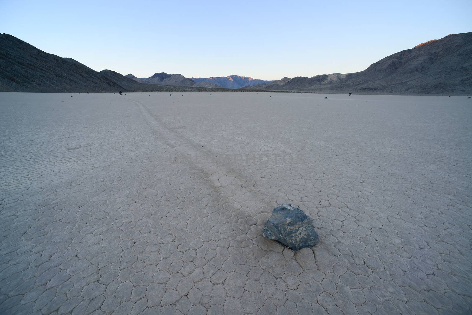 a famous moving rock at racetrack playa in death valley national park