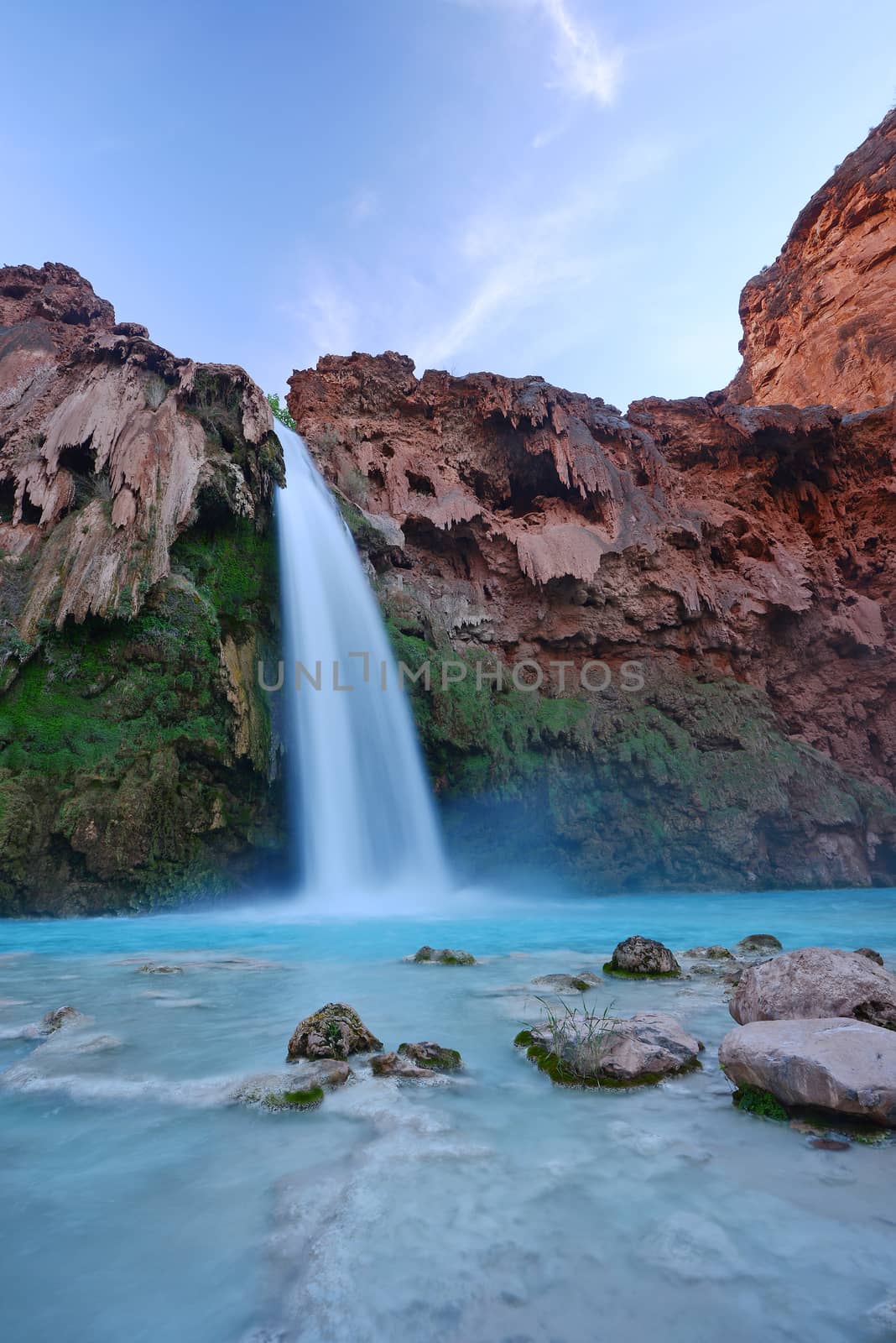 havasu falls in an indian reservation near grand canyon