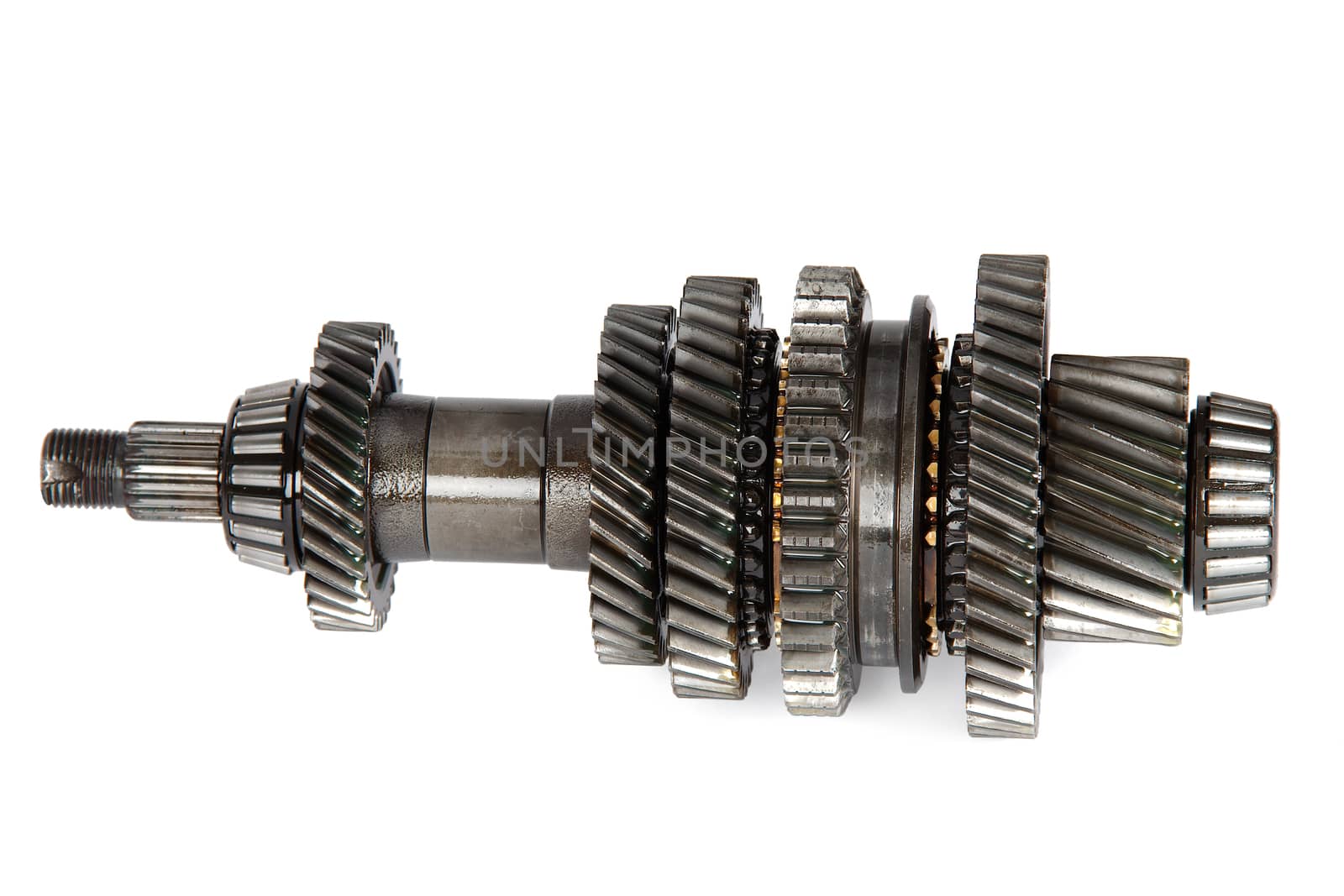 Transmission gears, isolated on a white background