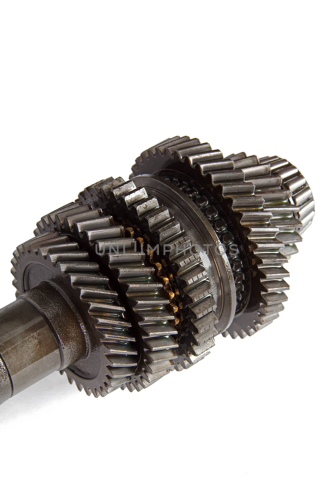 Transmission gears, isolated on a white background