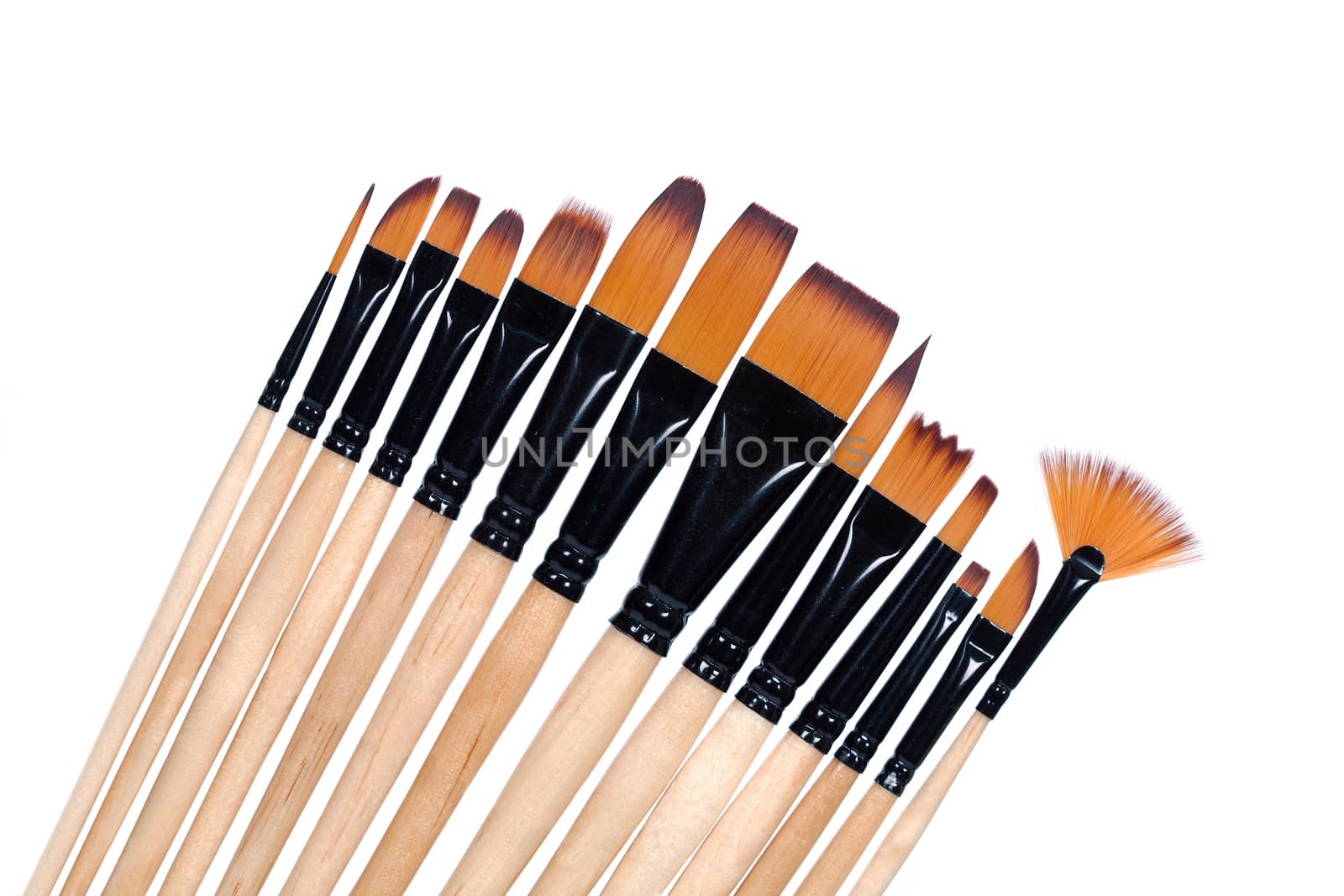 Paint brushes, isolated on a white background