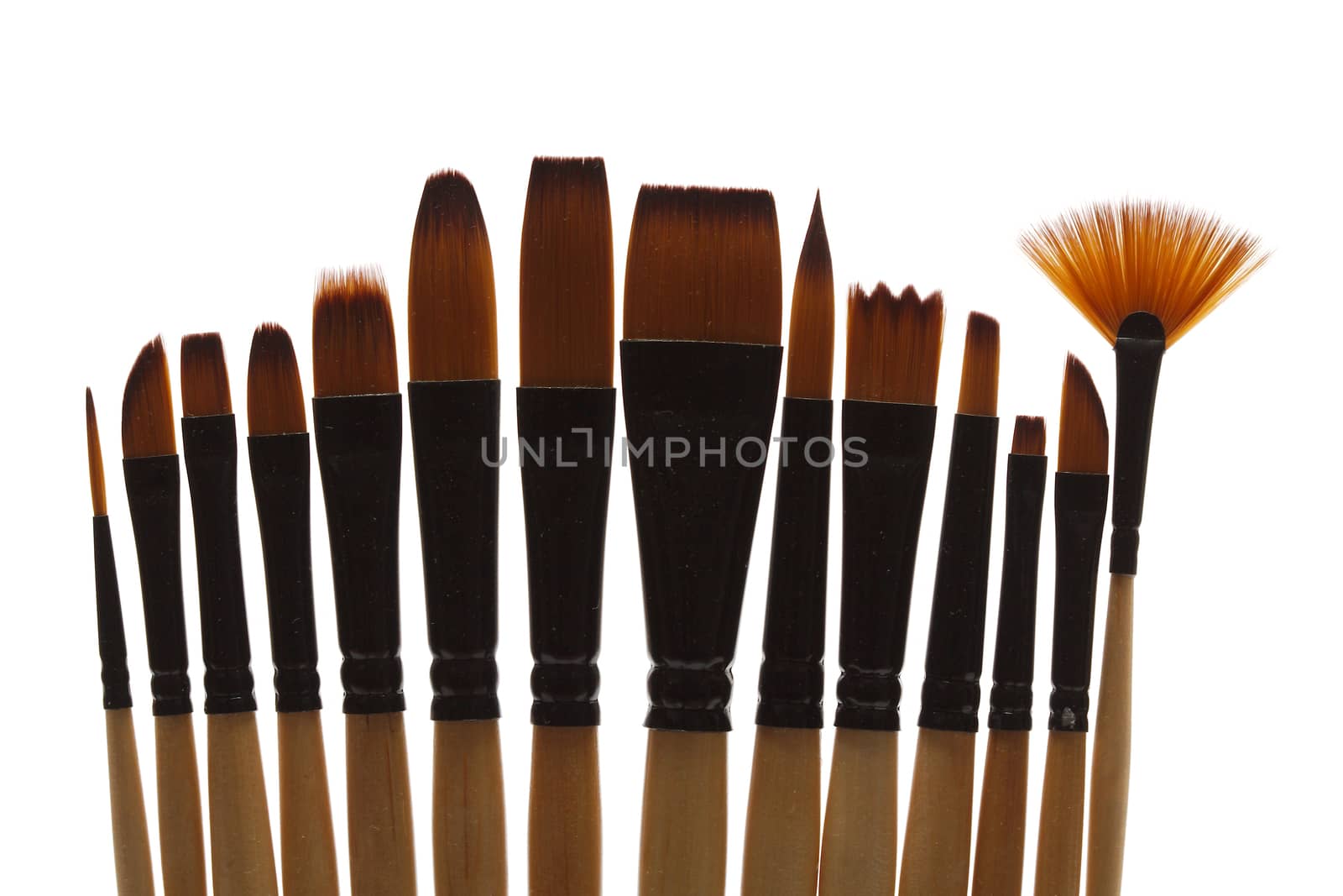 Paint brushes, isolated on a white background