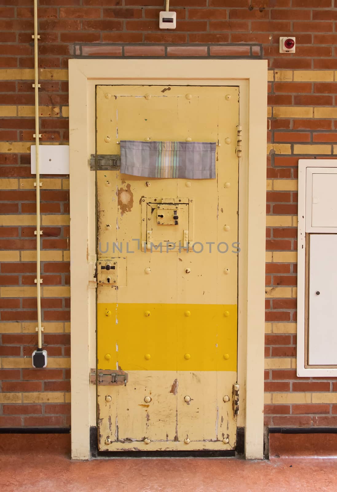 Very old prison door, prison in the Netherlands