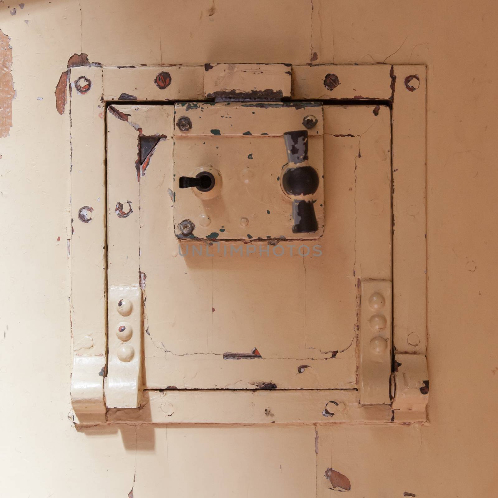 Very old prison door, prison in the Netherlands