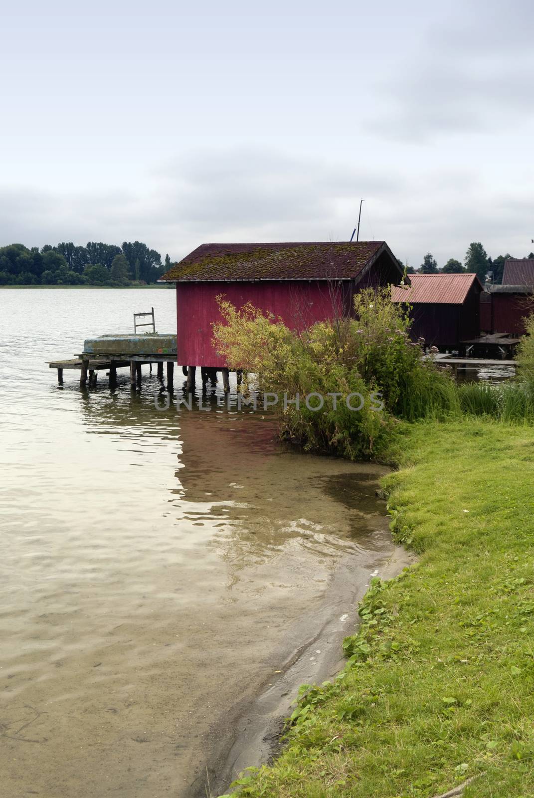 Boathouse at the Schaalsee in Germany