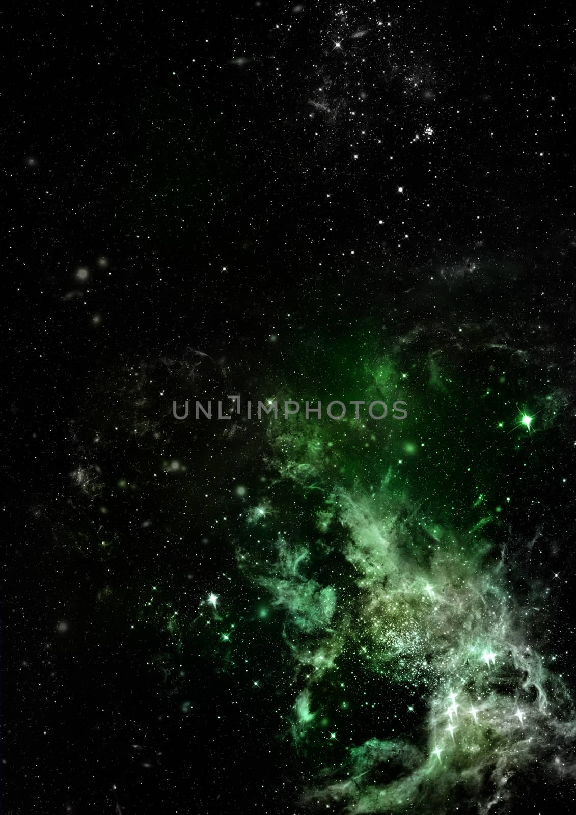 Far being shone nebula and star field against space. "Elements of this image furnished by NASA".