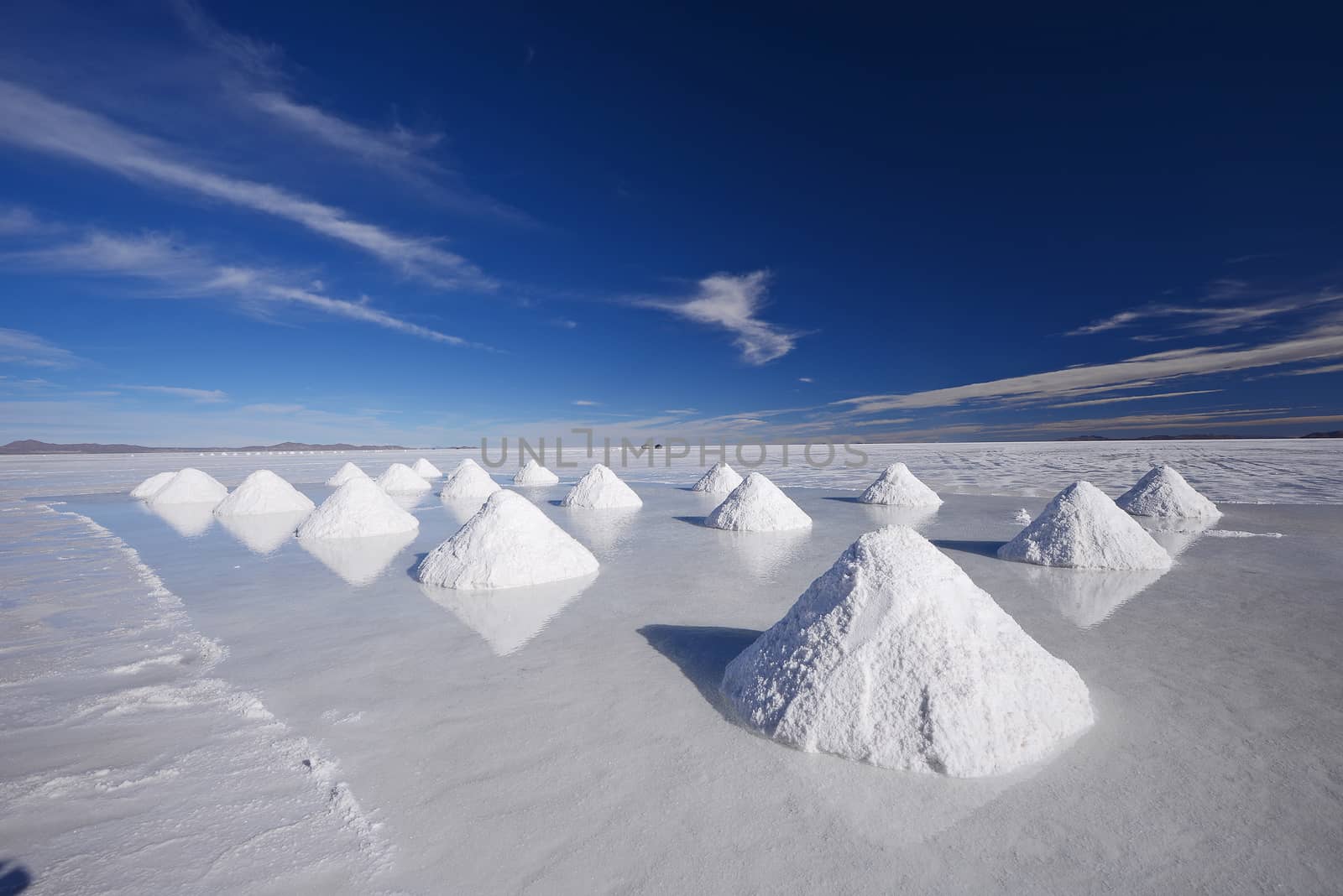 salt pile from mining industry in bolivia