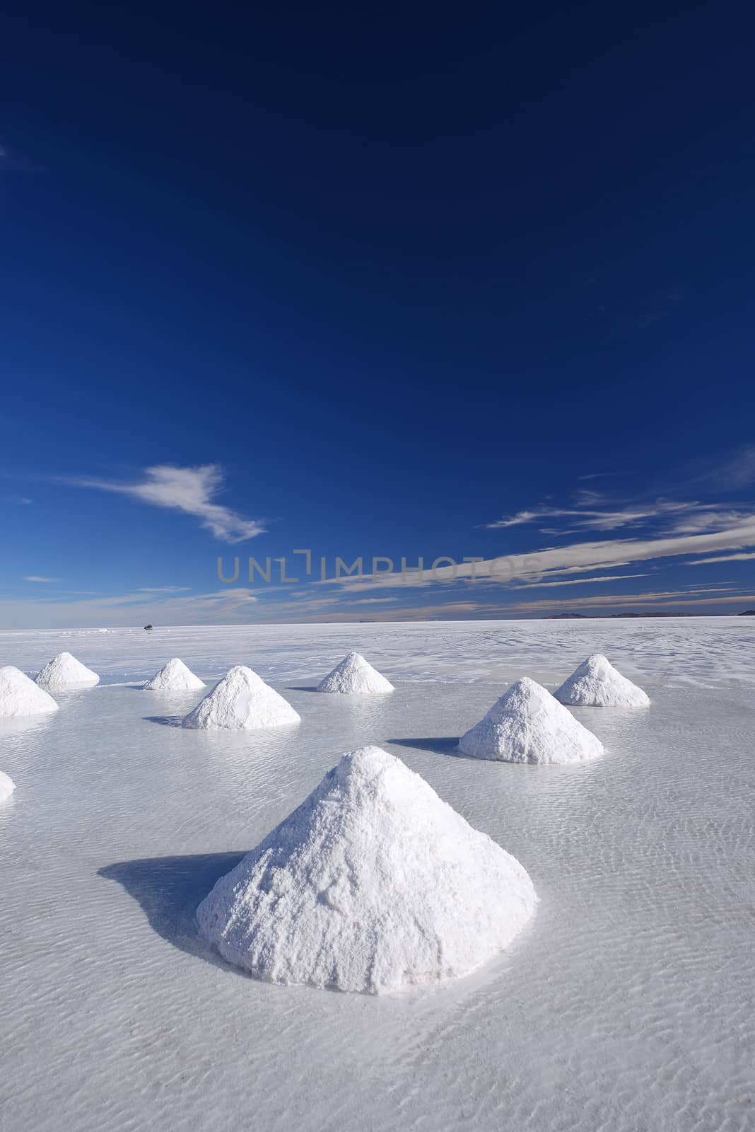 salt pile from mining industry in bolivia