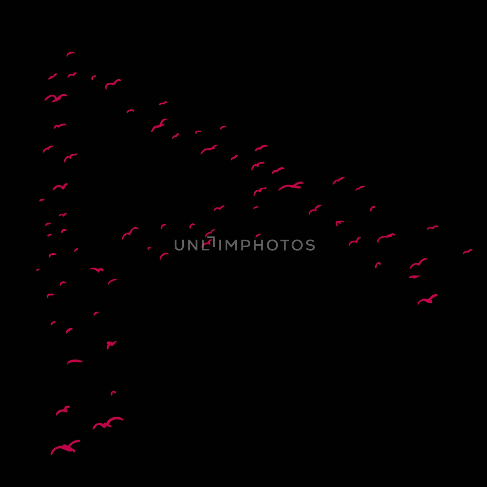 Red Bird Formation In A by TheBlackRhino