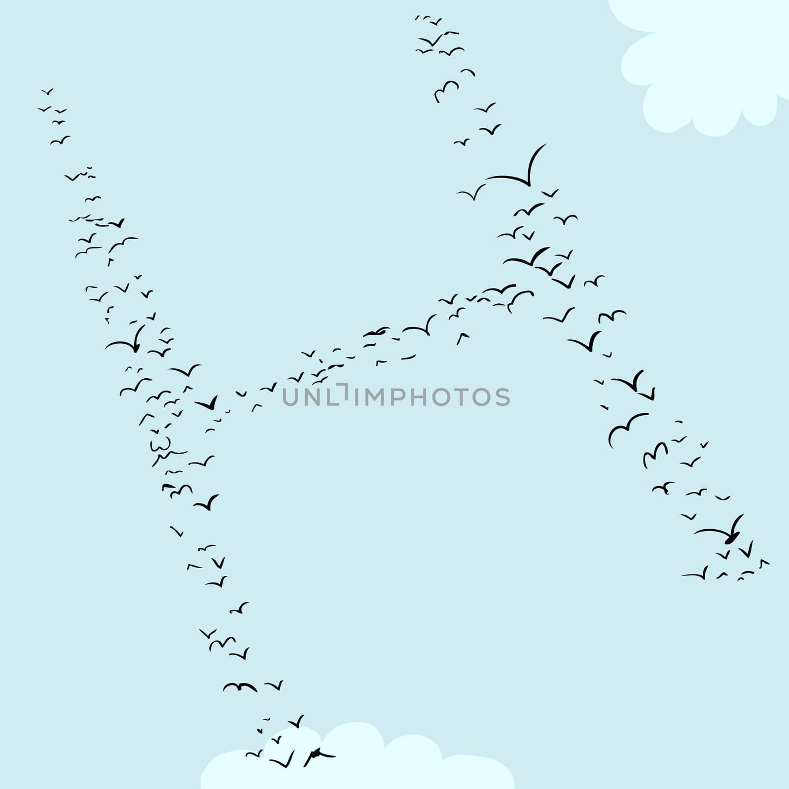 Bird Formation In H by TheBlackRhino