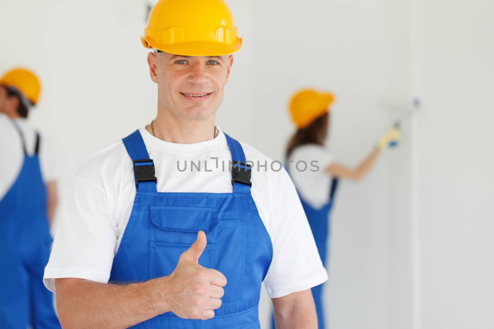workman gives thumbs up by ALotOfPeople