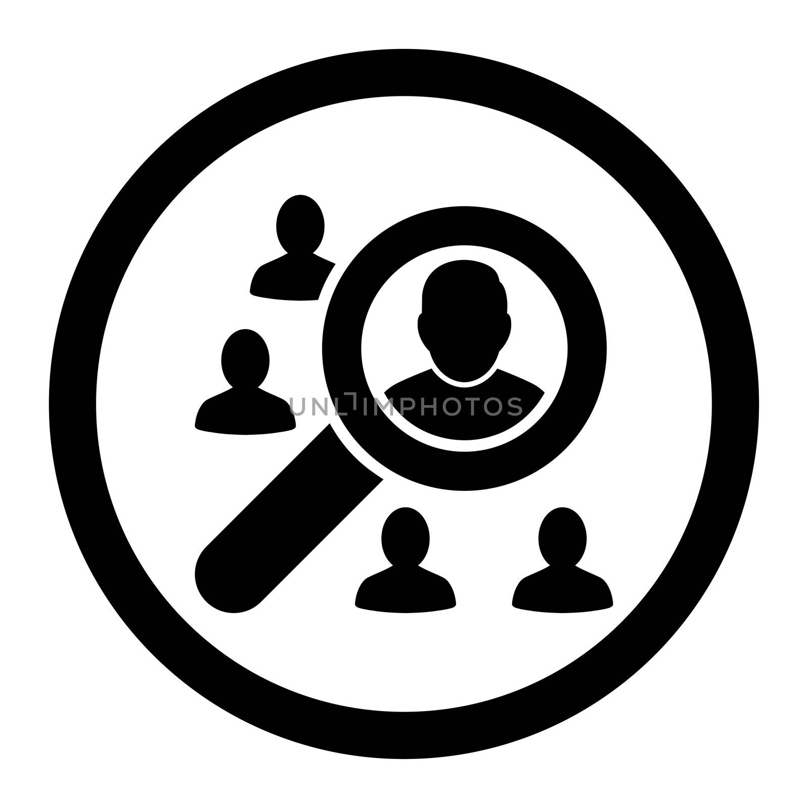 Marketing glyph icon. This rounded flat symbol is drawn with black color on a white background.