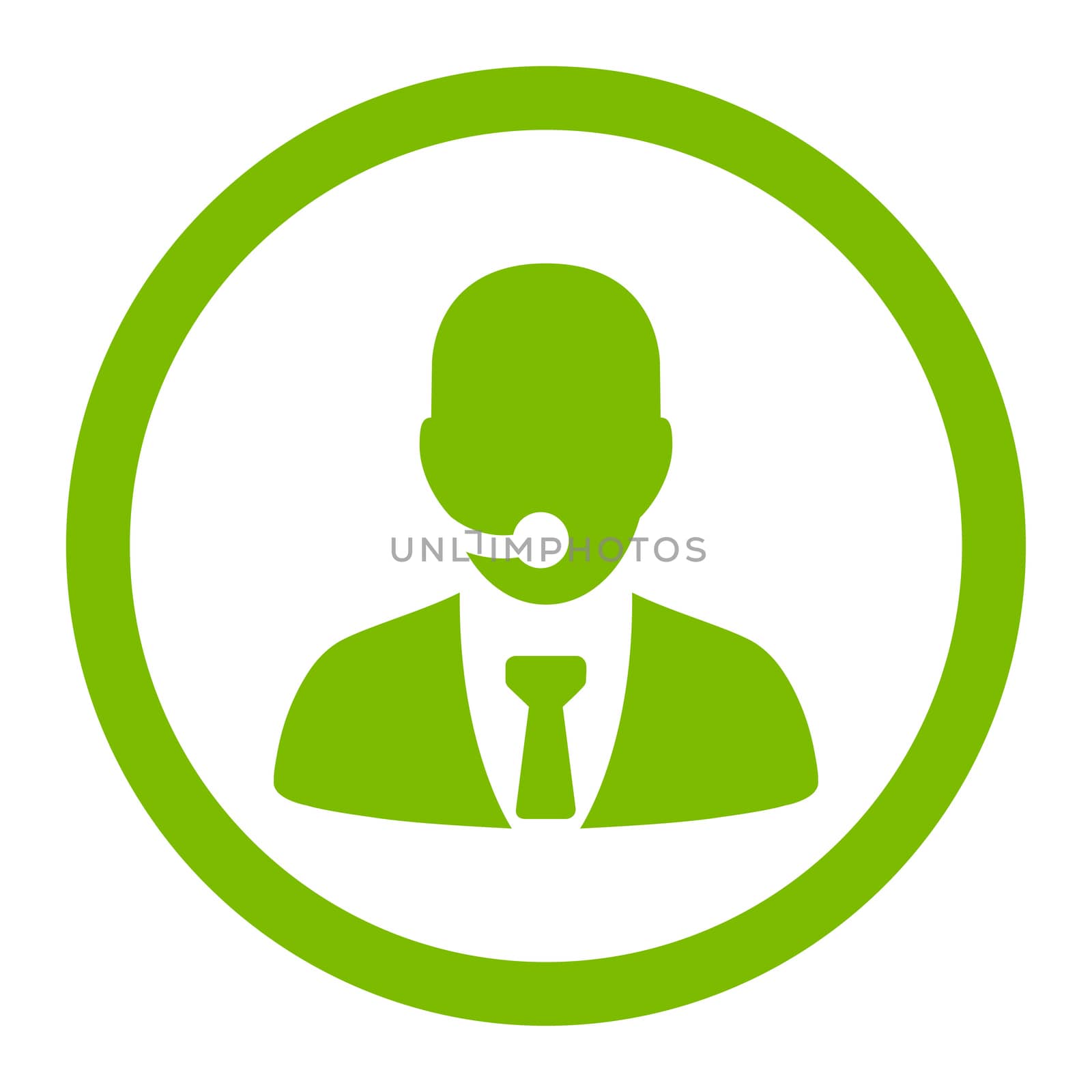 Call center operator flat eco green color rounded glyph icon by ahasoft