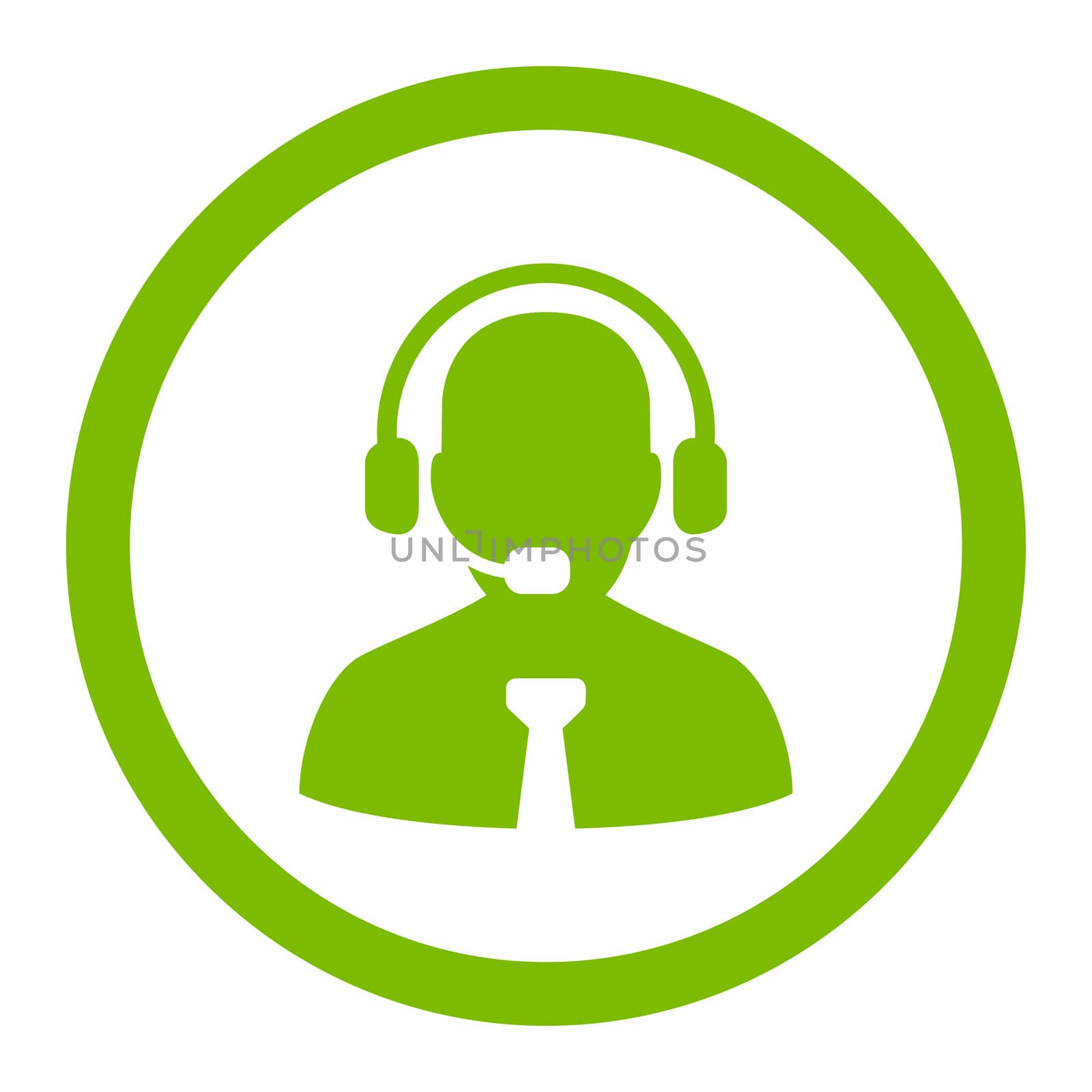 Support chat glyph icon. This rounded flat symbol is drawn with eco green color on a white background.