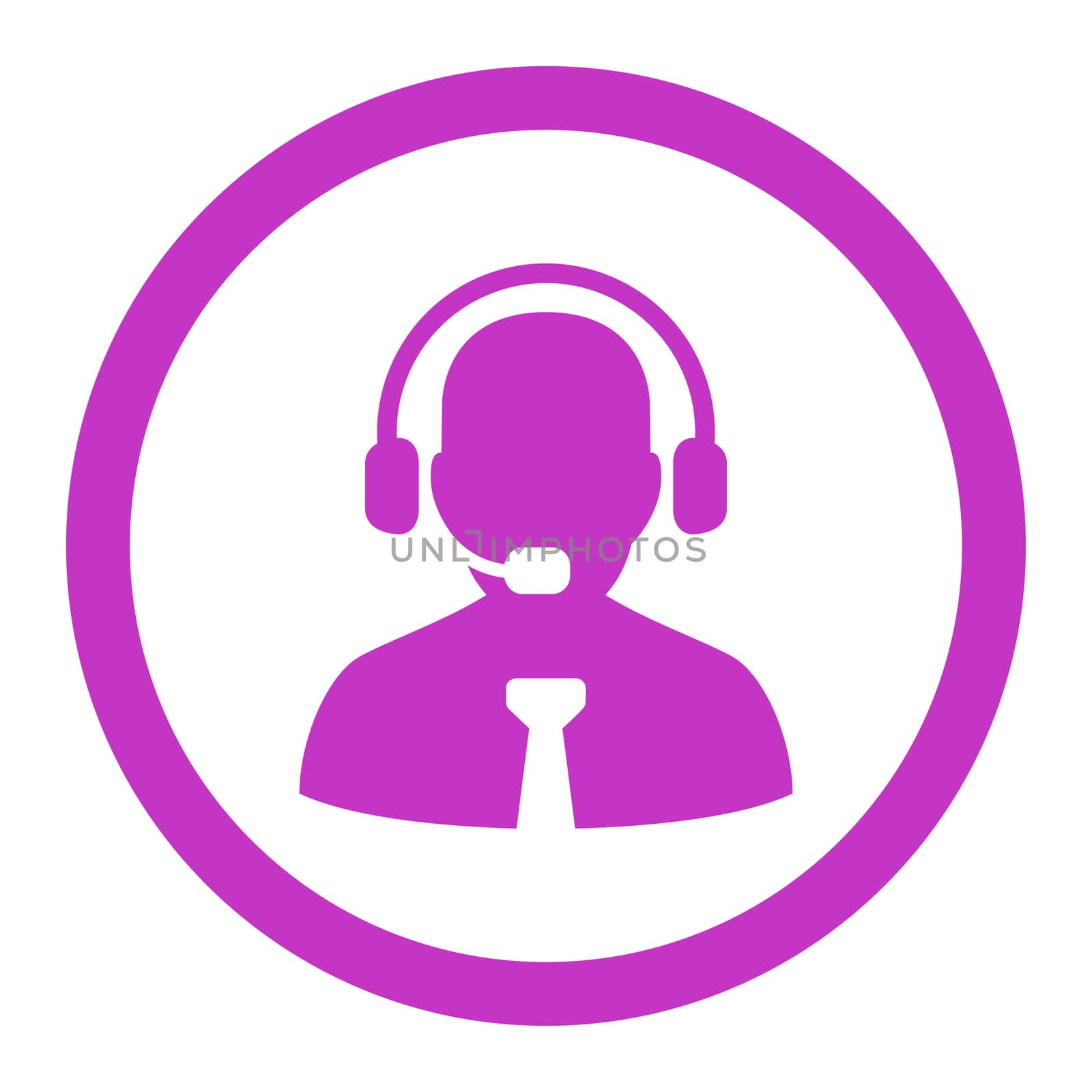 Support chat glyph icon. This rounded flat symbol is drawn with violet color on a white background.