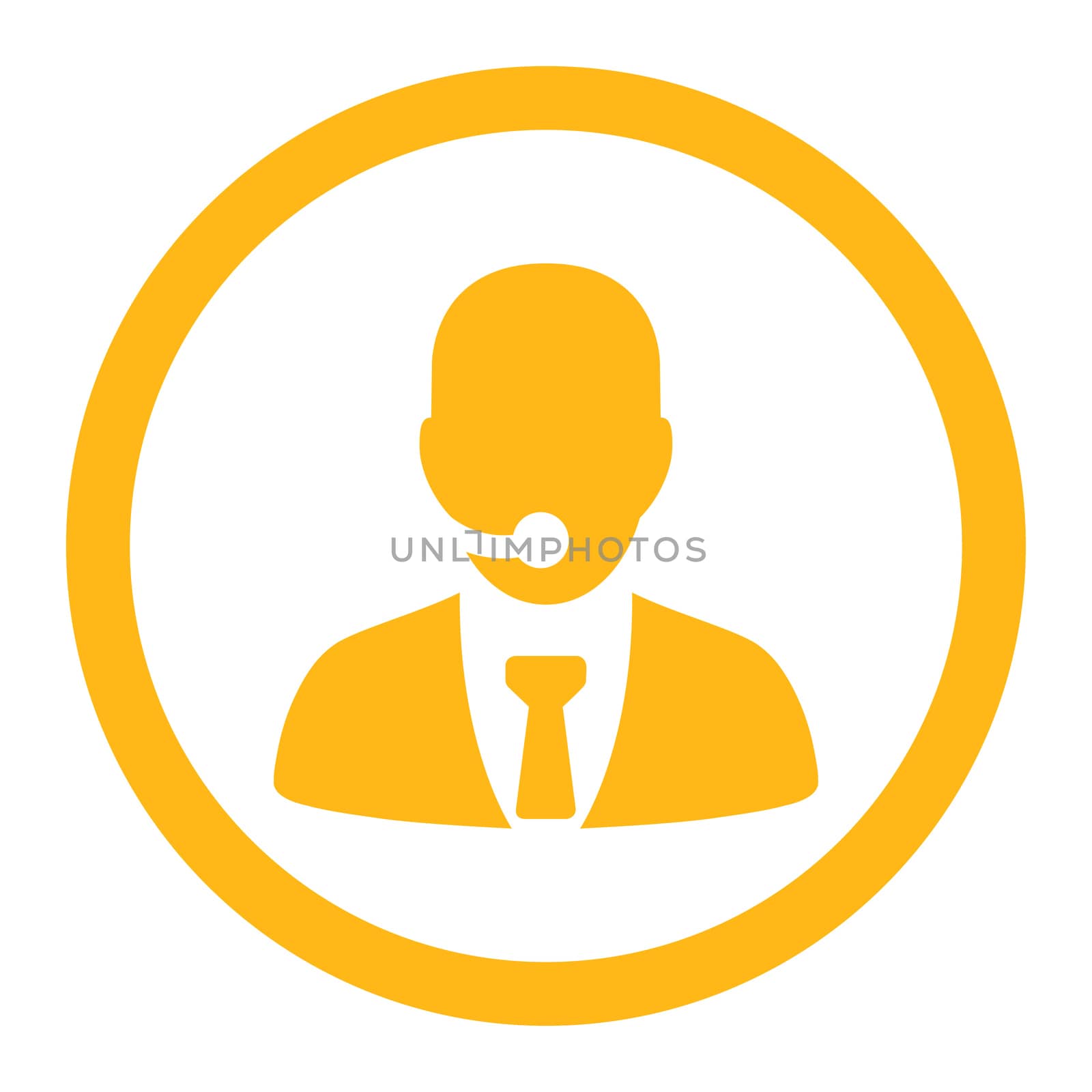 Call center operator flat yellow color rounded glyph icon by ahasoft