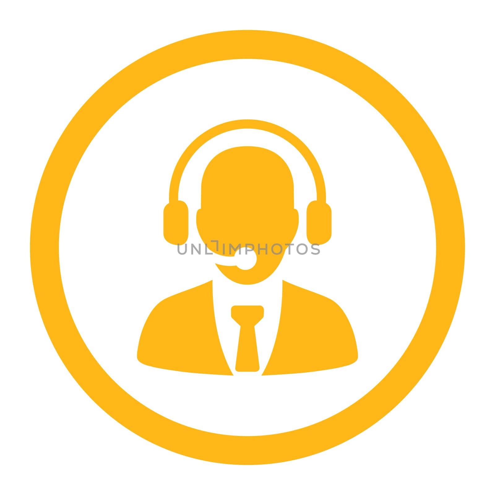 Call center flat yellow color rounded glyph icon by ahasoft