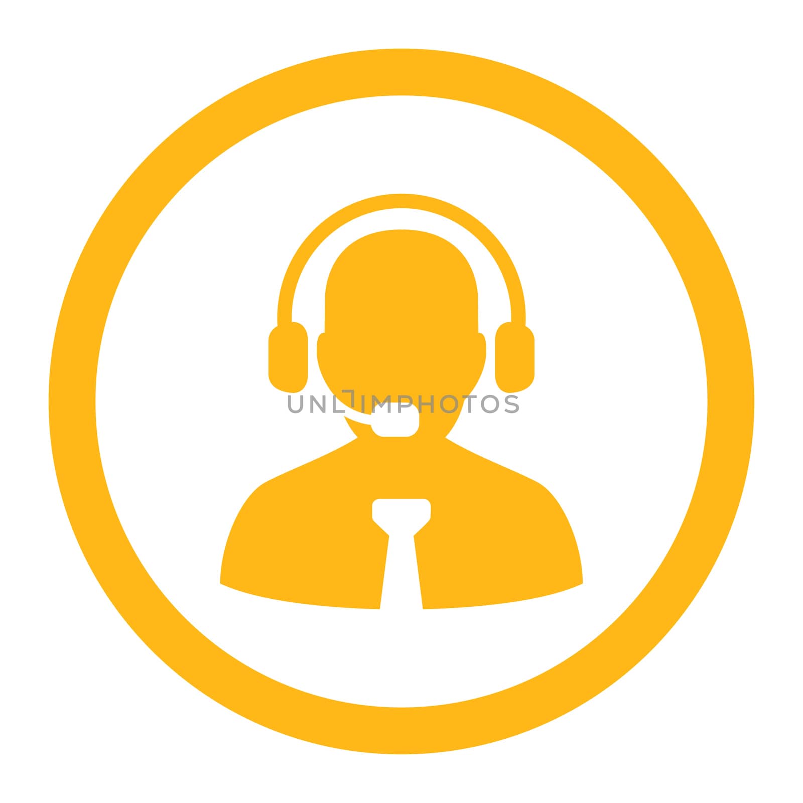 Support chat glyph icon. This rounded flat symbol is drawn with yellow color on a white background.