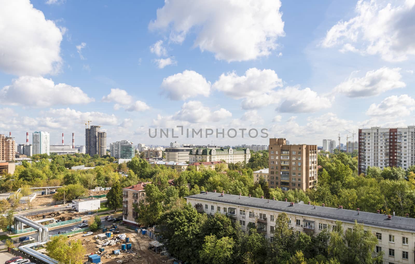 Houses and streets of the historical center of Moscow