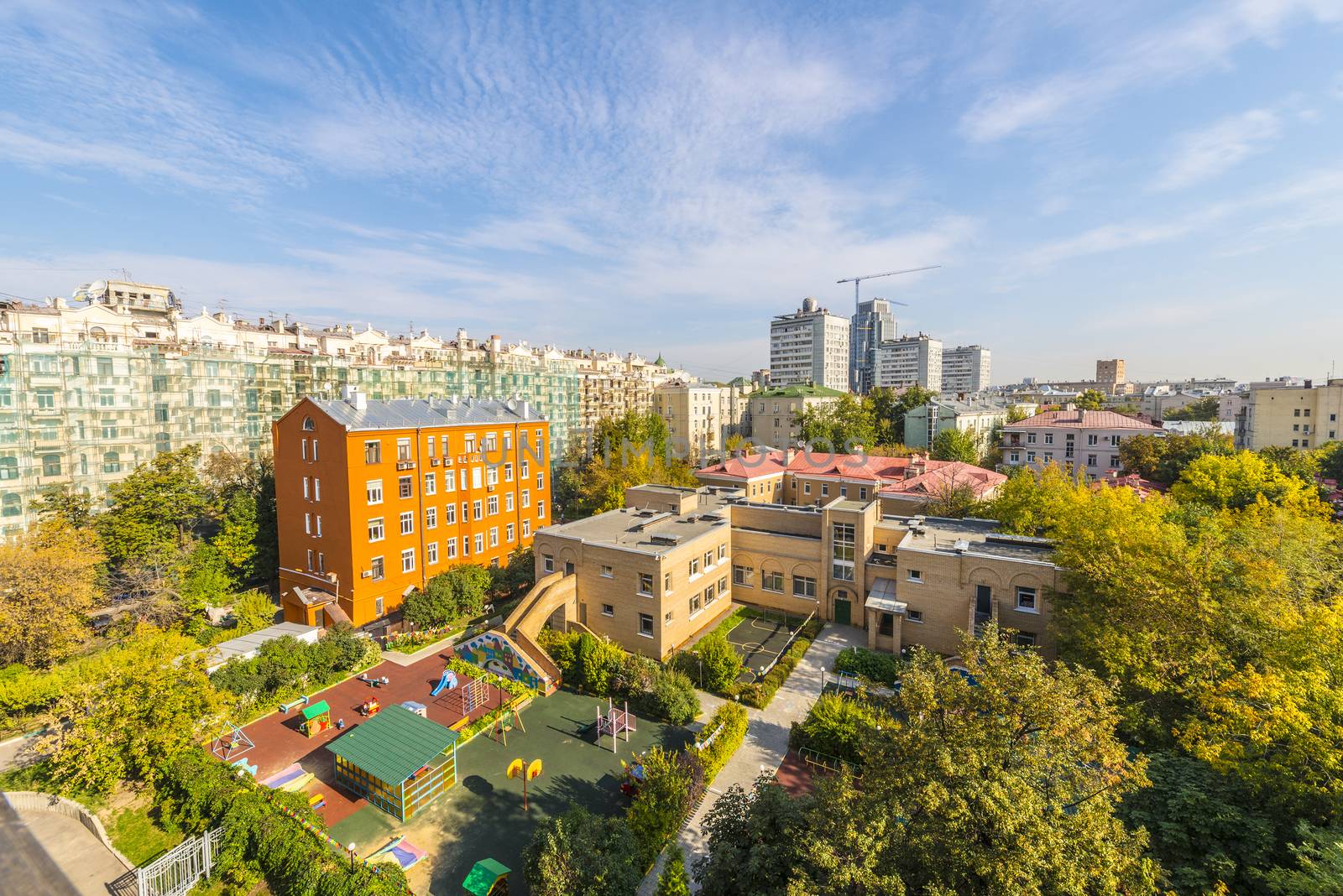 Houses and streets of the historical center of Moscow