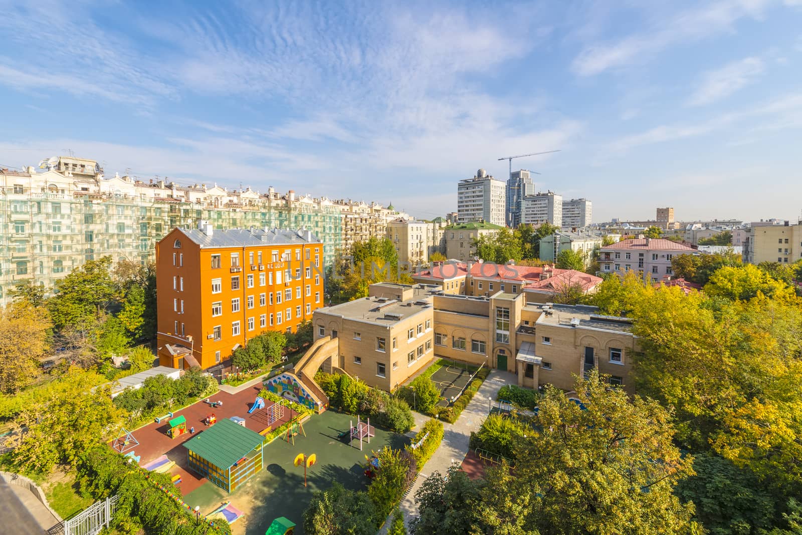 Houses and streets of the historical center of Moscow