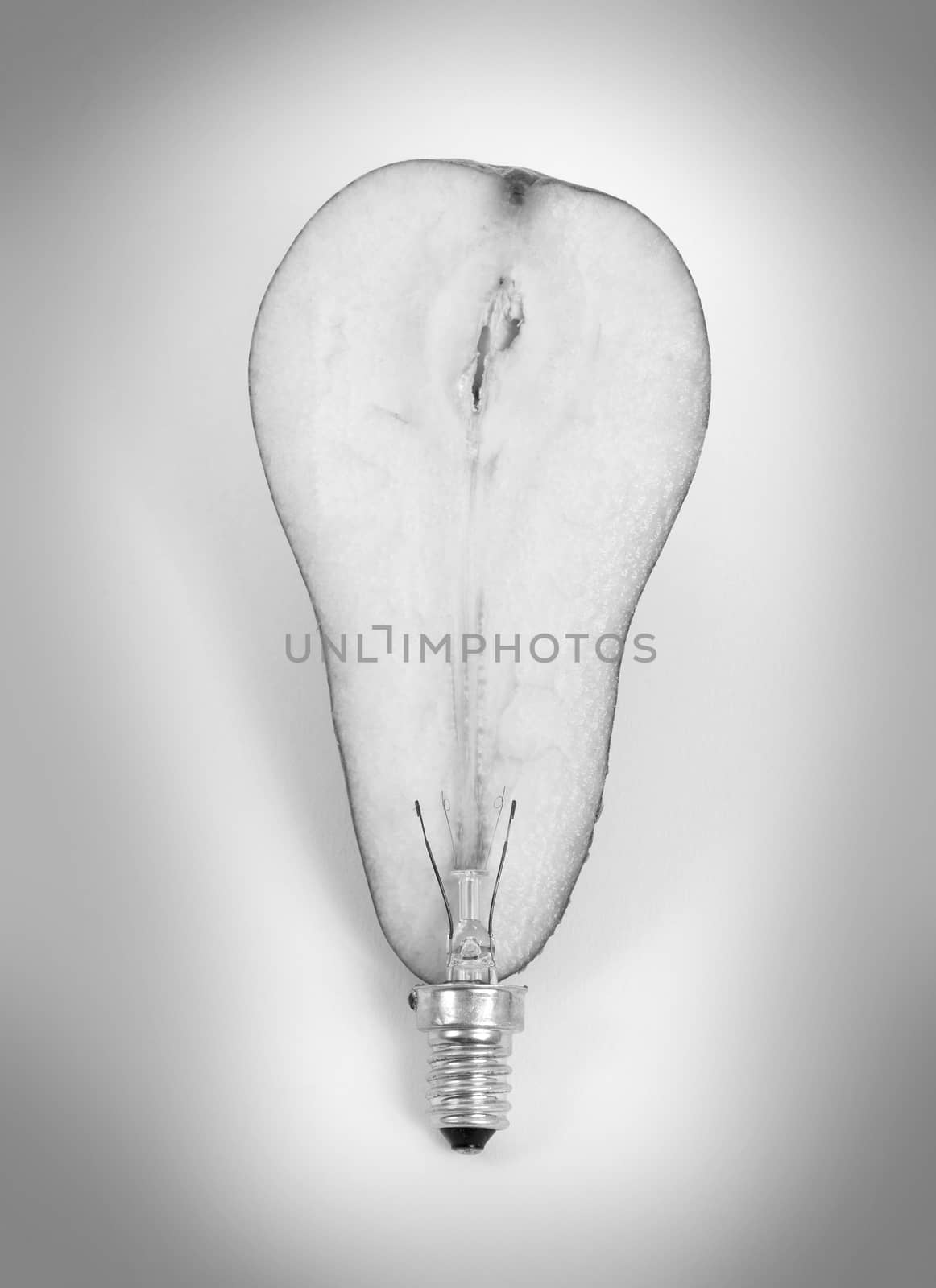 Light bulb made out of a pear by michaklootwijk