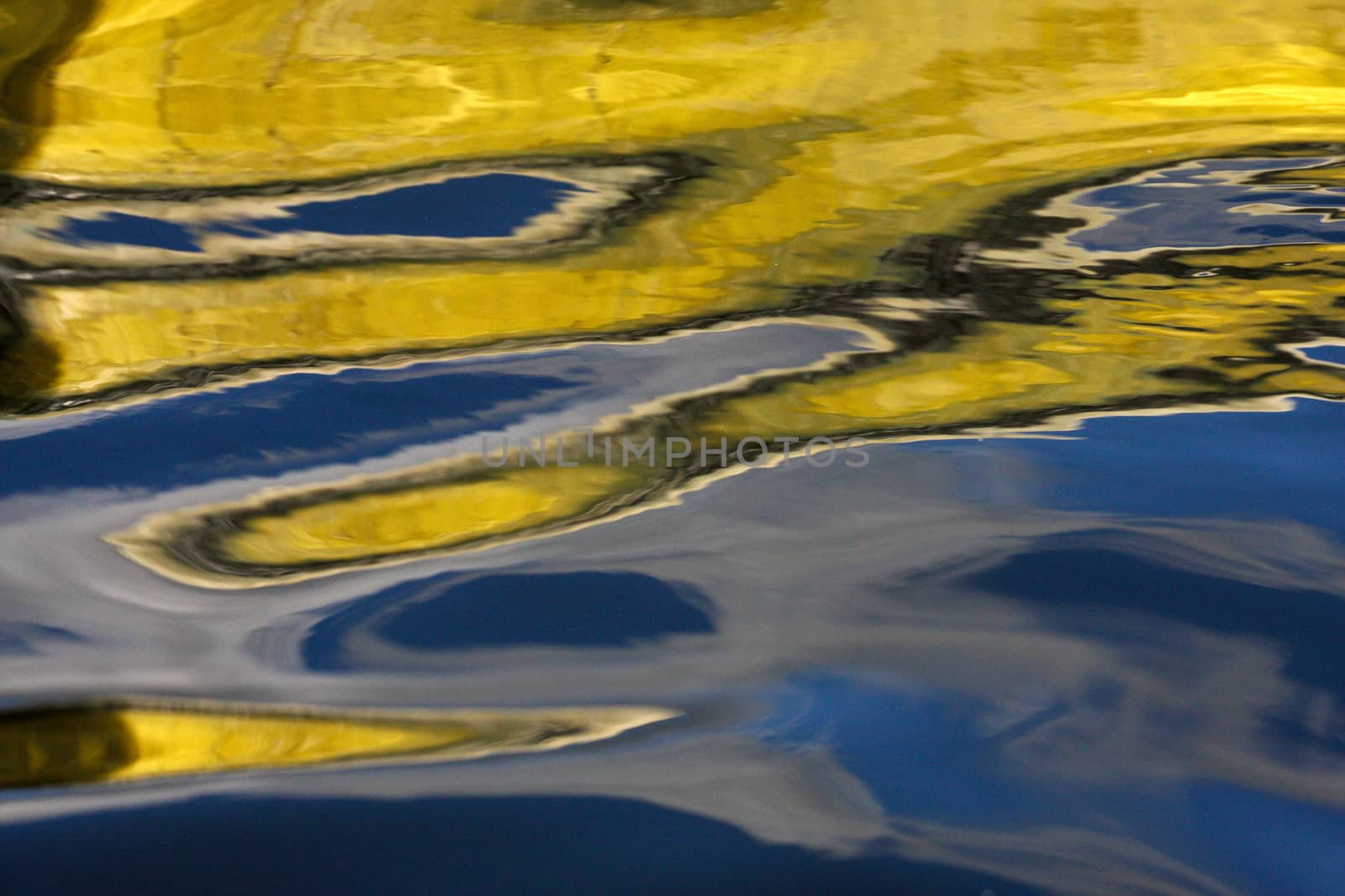 Reflexion on a lake in Denmark with blue colour