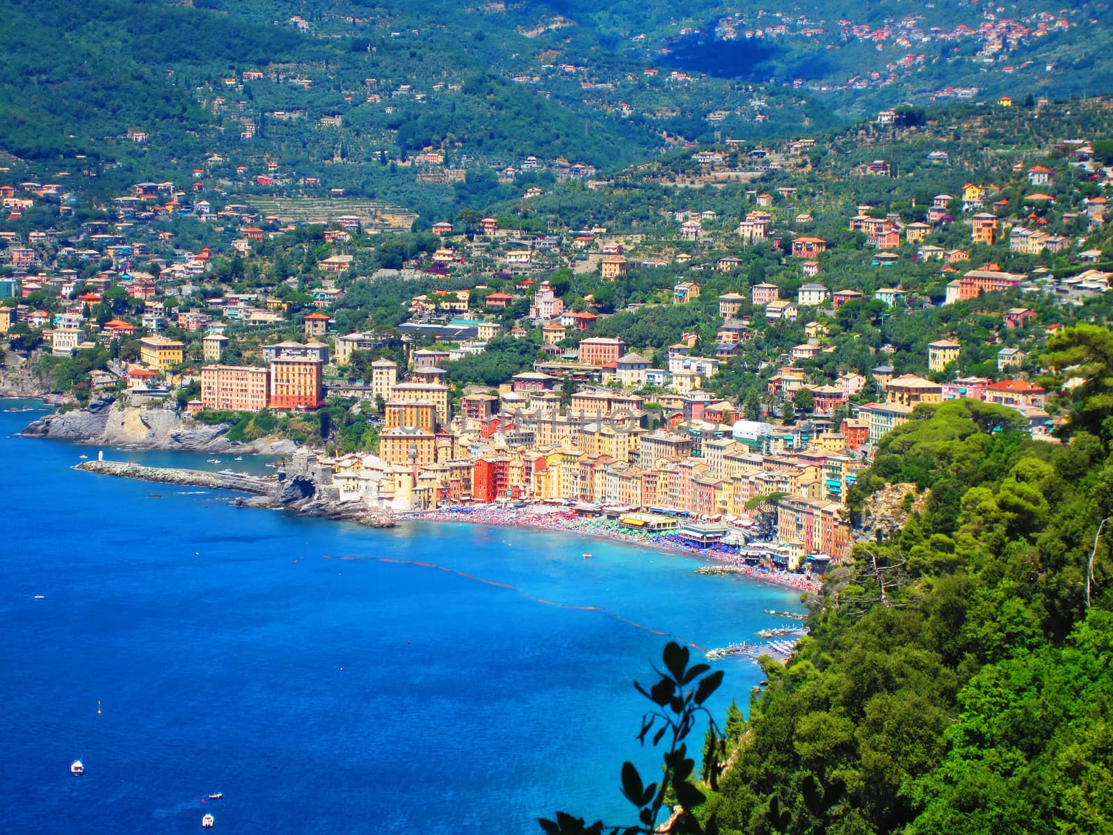 Town on Mediterranean Coast , Italy