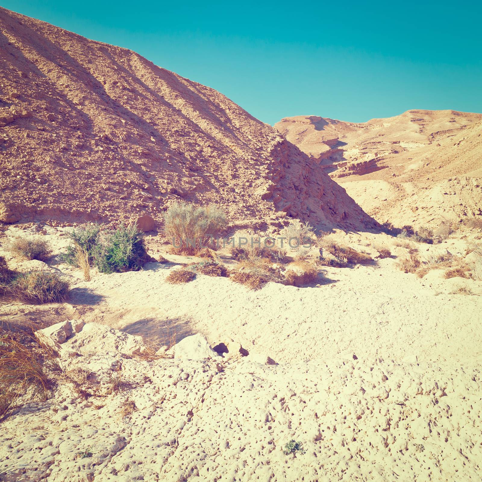 Canyon of the Negev Desert in Israel, Instagram Effect