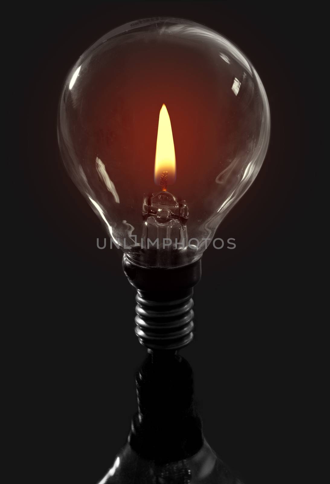 Candle flame light bulb by unikpix