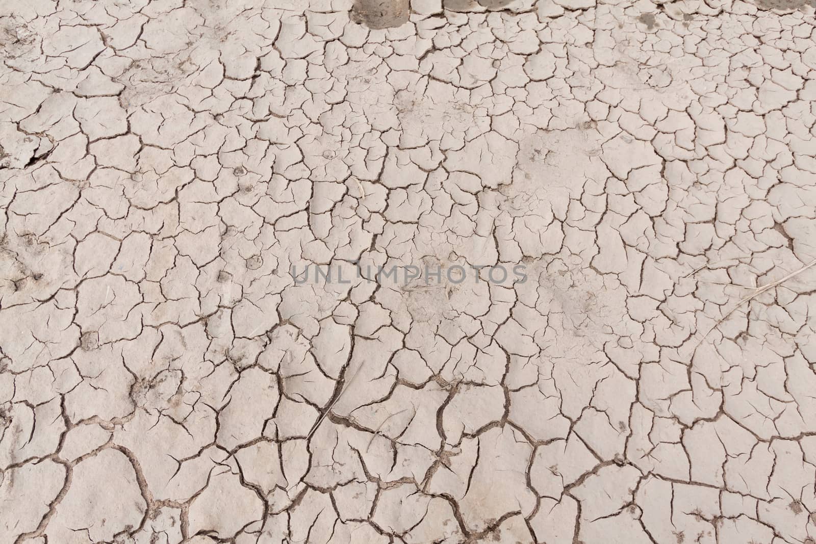 Closeup of dry soil texture