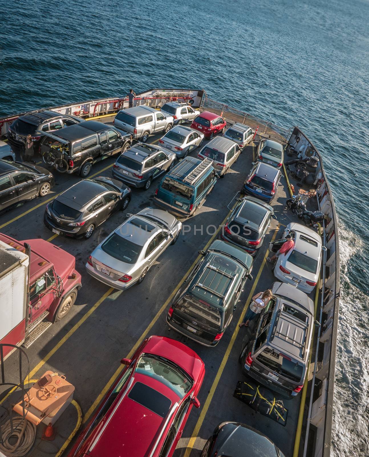 Traffic On The Deck Of A Ferry
