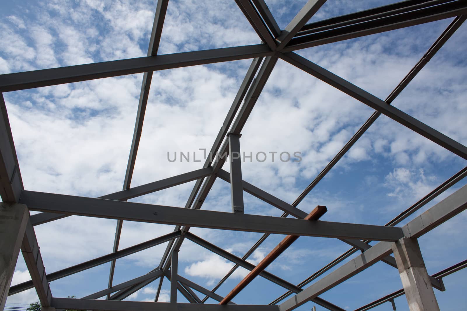Roof under construction by kritsada1992