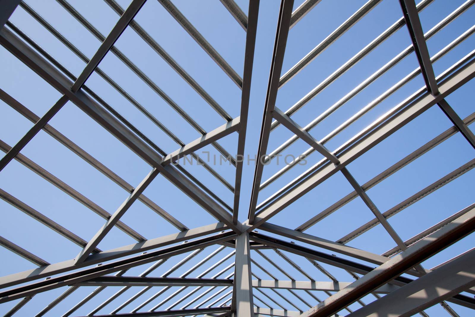 the structural steel structure of a new home