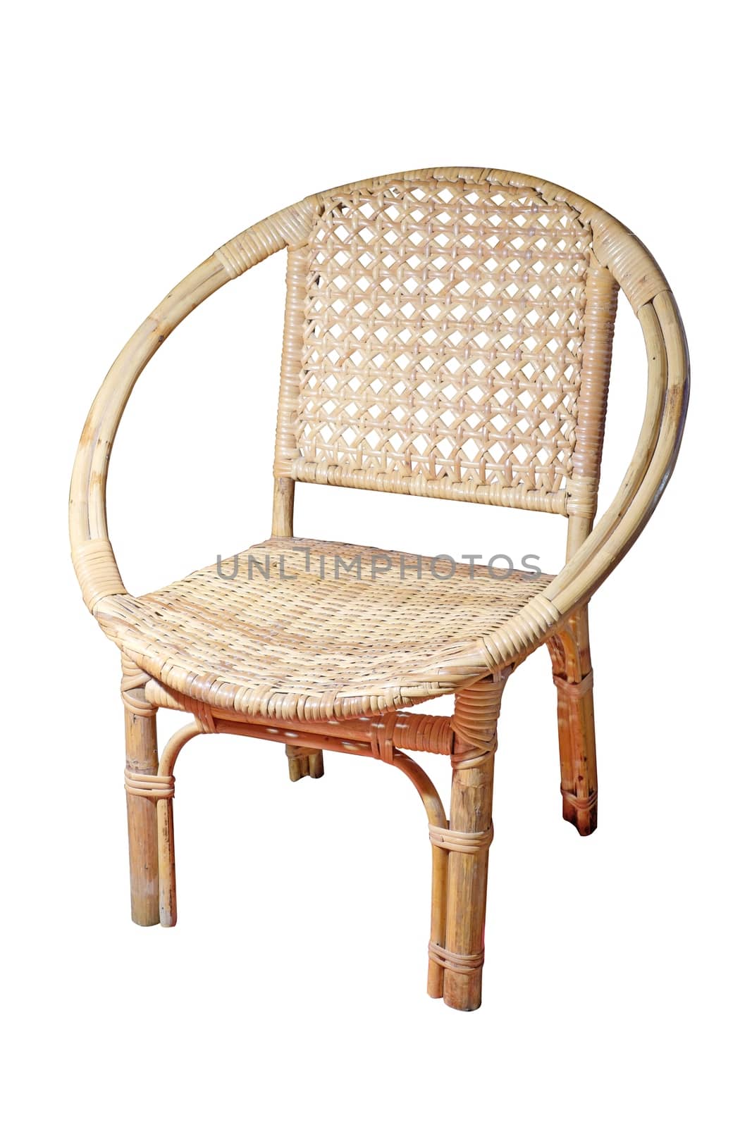 rattan chair isolate on white background by zneb076
