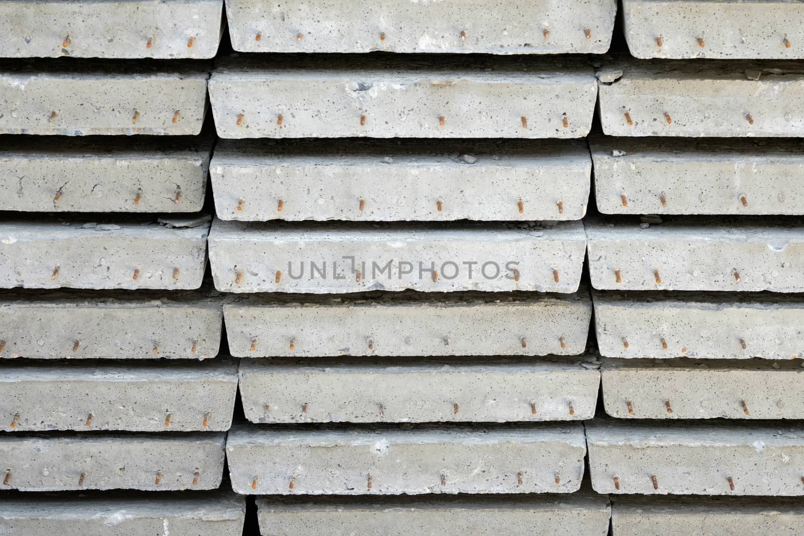 closeup arrange of cement sheet in stock warehouse