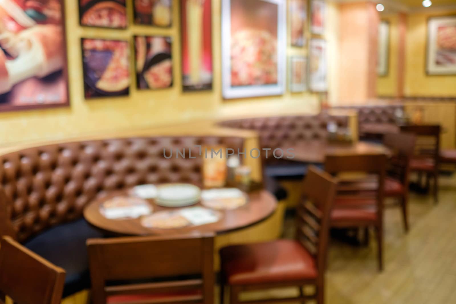 blurred pizza shop use for background by zneb076
