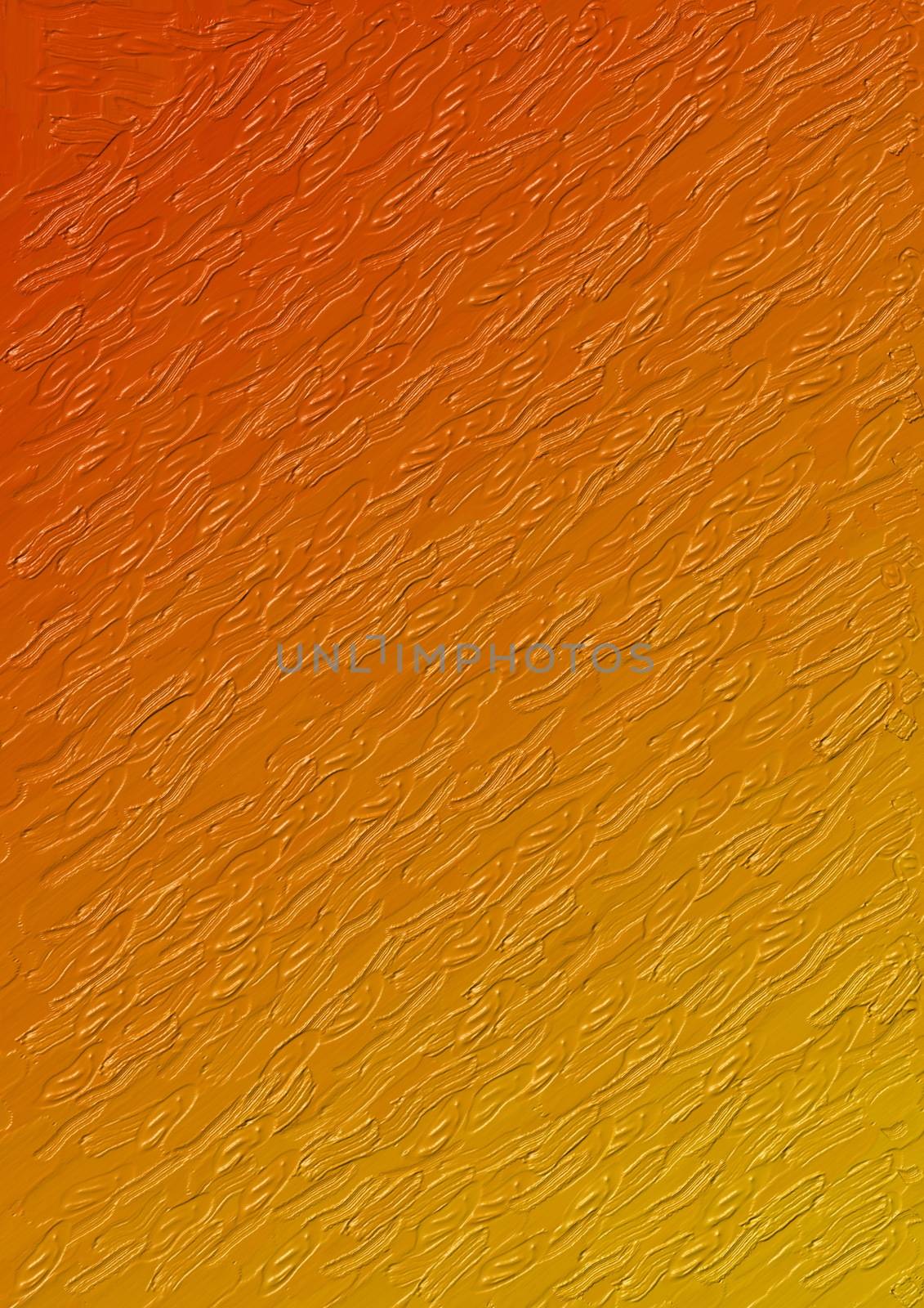 Brush strokes painted on color gradient background.