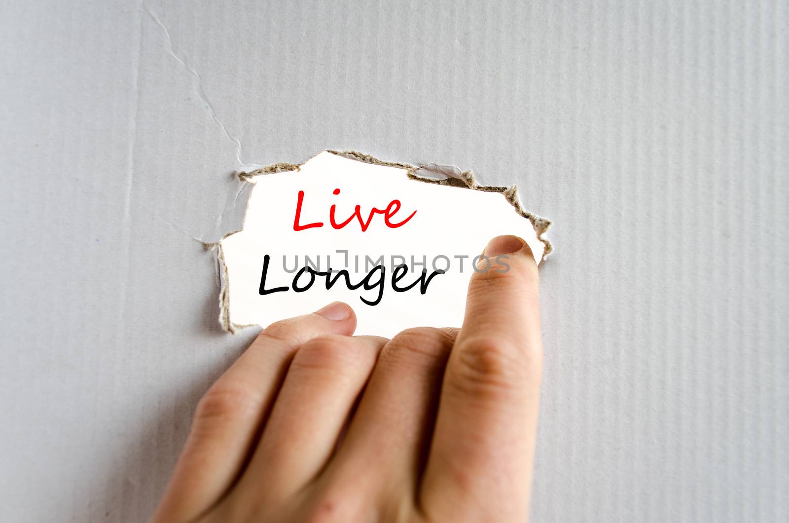 Live longer text concept isolated over white background