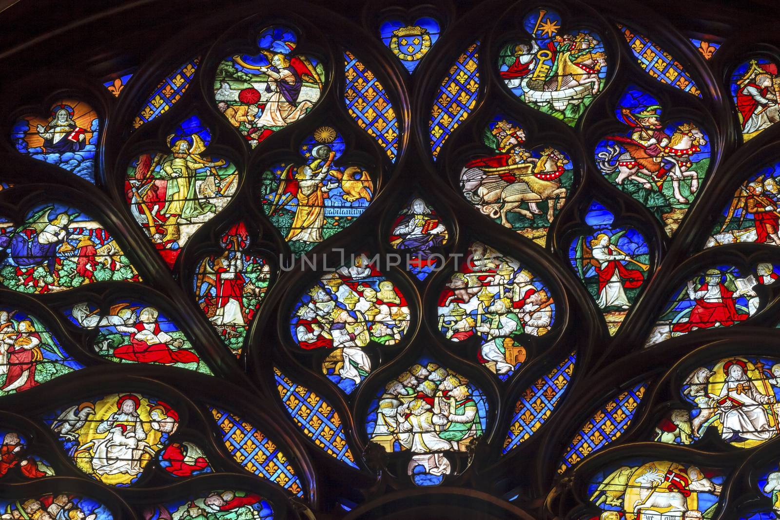 King Advisors Rose Window Stained Glass Sainte Chapelle Paris by bill_perry