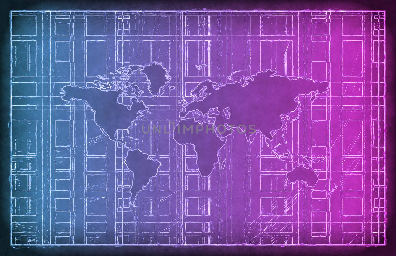 Media Telecommunications Concept with Video Wall Art