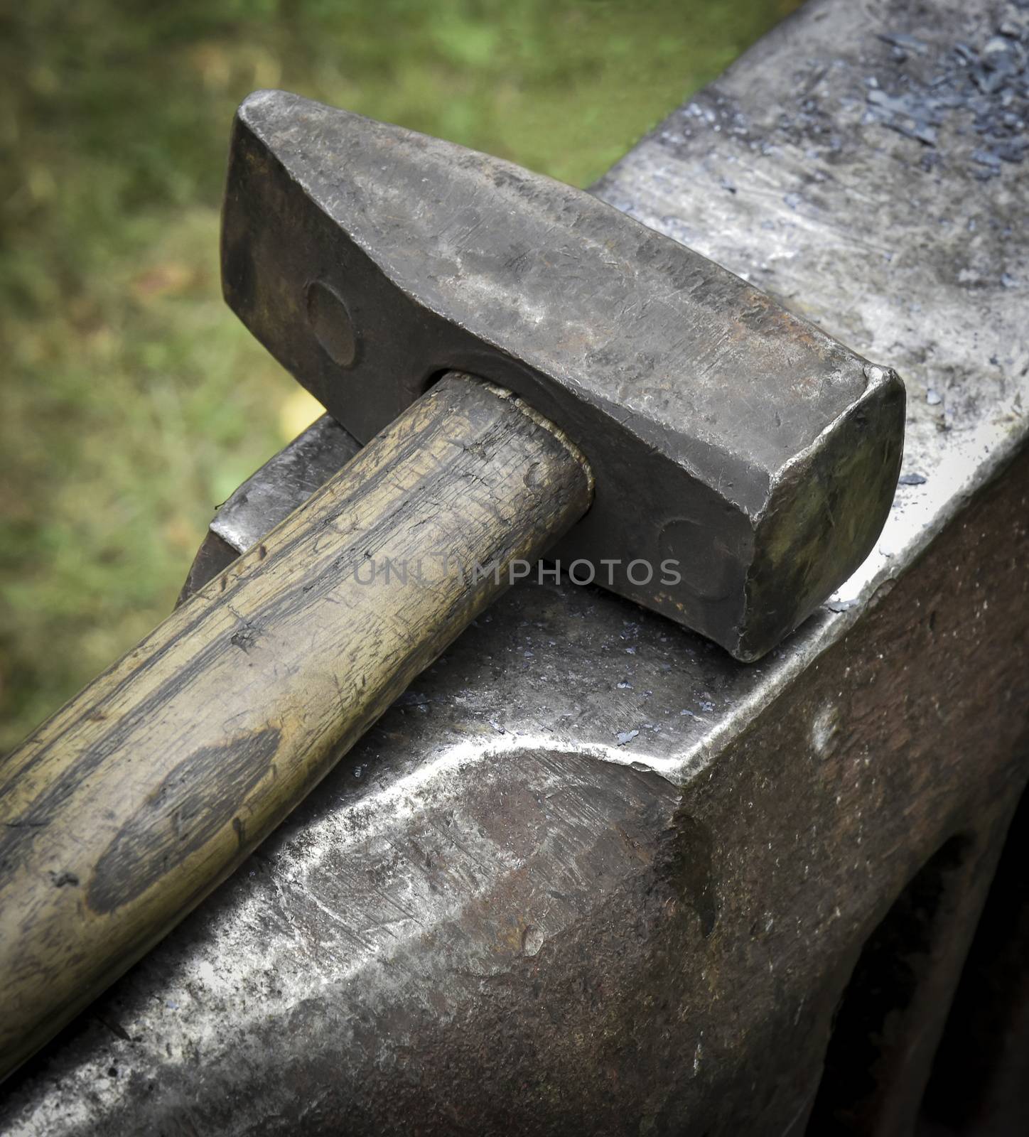 forging hammer on the anvil by Ahojdoma