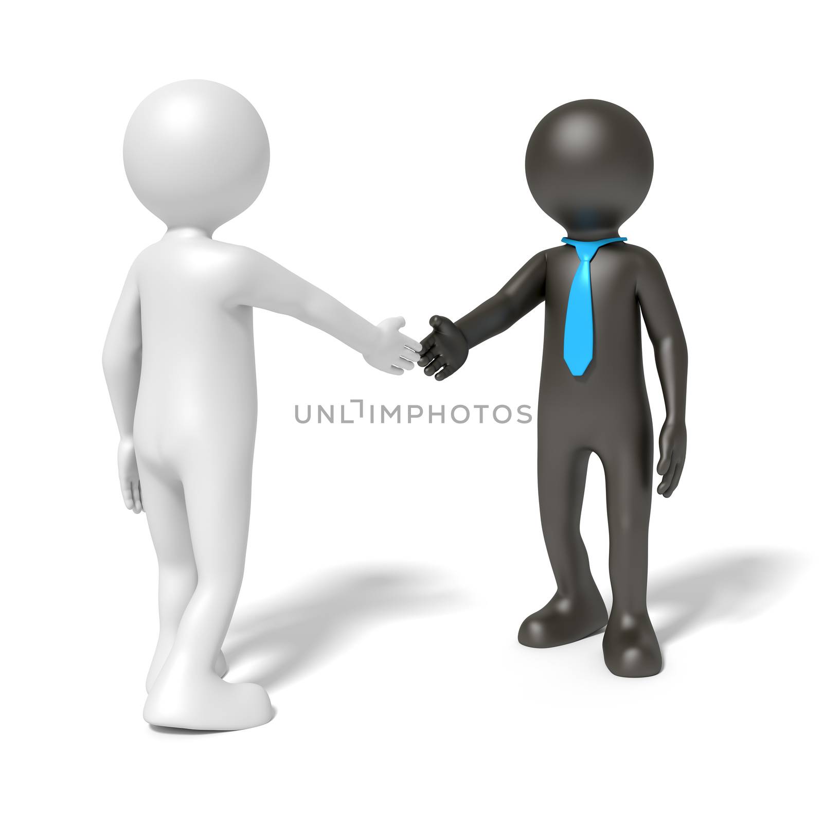 black and white man shaking hands by magann